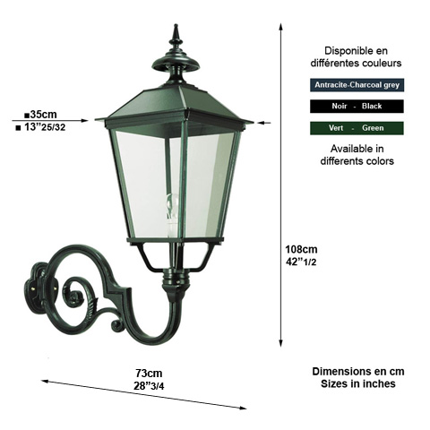 Luminaire SINGEL XL sur console 108cm L1140 Nostalgique sur console Luminaire carr L1140