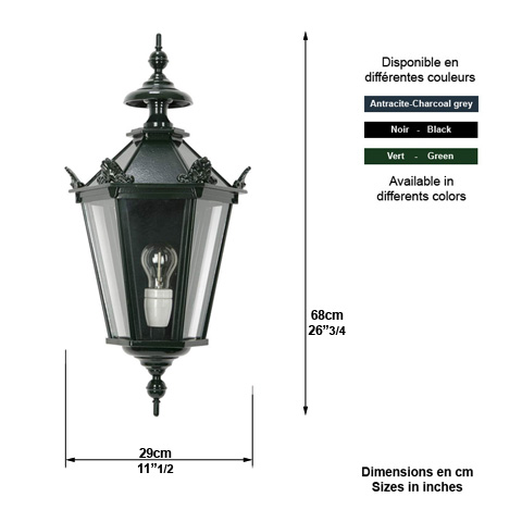 Luminaire OXFORD 10 mural couronne 68cm L1201 Luminaire mural A plaquer au mur L1201