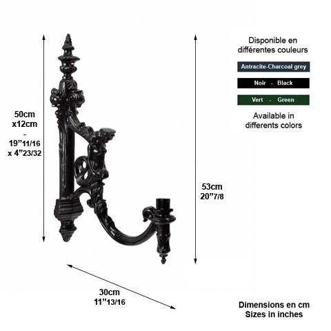 Console DIANA pour luminaire - lgr 30cm L5709 Support mural - Console Console pour applique L5709