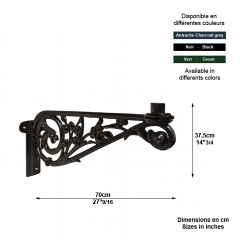 Console GOES - 38cm L5711 Support mural - Console Console pour applique L5711