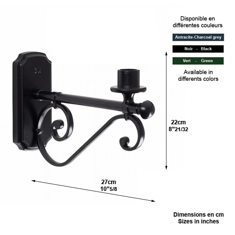 Console ARNHEM pour luminaire - 22cm L5734 Support mural - Console Console pour applique L5734