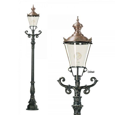 Luminaire HAMBOURG 260cm L0805 Nostalgique Lampadaire sur poteau L0805