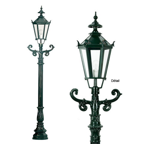 Lampadaire NUREMBERG 205cm L0901 Lampadaire 1 lanterne Lanterne hexagonale L0901