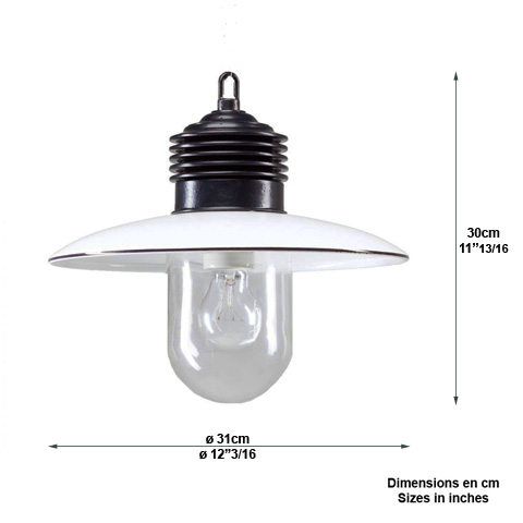 Suspension  chaine AMPERE 32cm L1187 Luminaires  chaine en aluminium et cuivre L1187