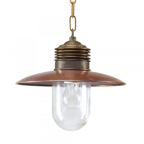 Suspension  chaine AMPERE en bronze 30cm L1197 Luminaires  chaine en bronze L1197