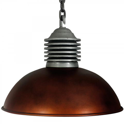 Plafonnier  chaine OLD INDUSTRIE en aluminium 42cm L1200 Luminaires  chaine en aluminium L1200