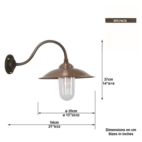 Luminaire mural VIENNA I en applique 37cm L1241 Luminaire en applique luminaire en bronze L1241