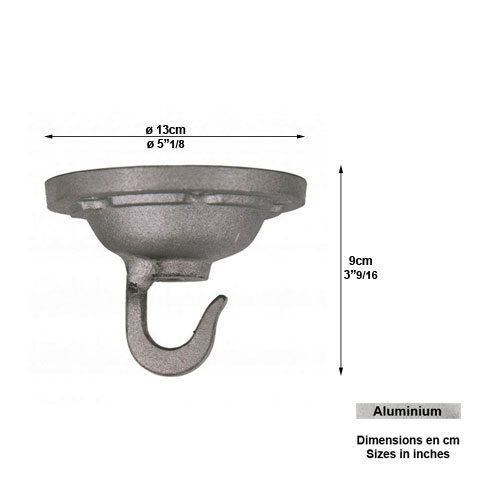 Plafonnier en aluminium L3488 Plafonniers ancrages pour suspensions  chaine L3488