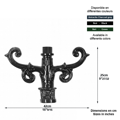 Support d'chelle galb 25cm L5808 Support d'chelle pour poteau L5808