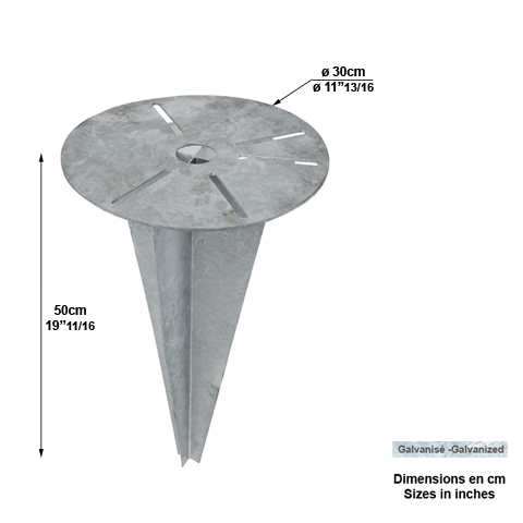 Cl d'ancrage  30cm L5820 Cl d'ancrage - piquet de sol pieu d'ancrage coupe-vent L5820