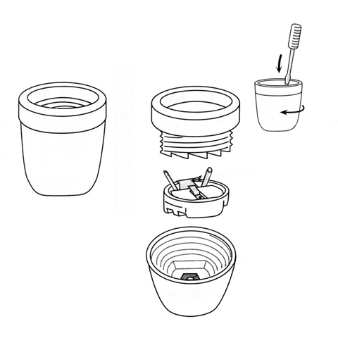 Douille en porcelaine E27 - M17 L5828 Ampoules-Douilles Douille E27 L5828