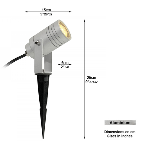 Spot  planter au sol 25cm L7113 Spot  LED avec ancrage au sol L7113