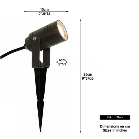 Spot  planter au sol 25cm L7159N Spot  LED avec ancrage au sol L7159