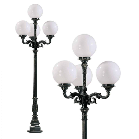 Rverbre LYON 255cm L0504 Rverbre 4 lanternes Lanternes globes L0504