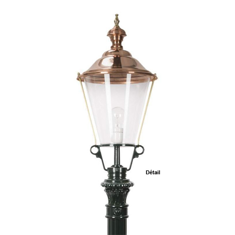 Luminaire OBERHAUSEN 225cm L0908 Lampadaire 1 lanterne Lanterne ronde L0908