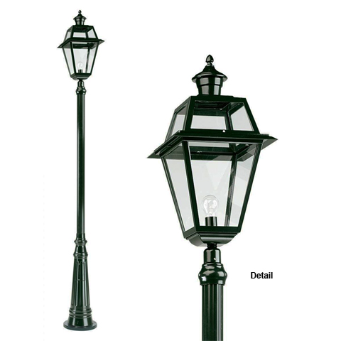 Lampadaire MAASTRICHT 283cm L7178 Lampadaire 1 lanterne Lanterne carre L7178