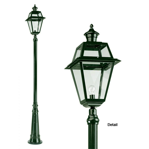 Lampadaire MAASTRICHT 283cm L7178 Lampadaire 1 lanterne Lanterne carre L7178